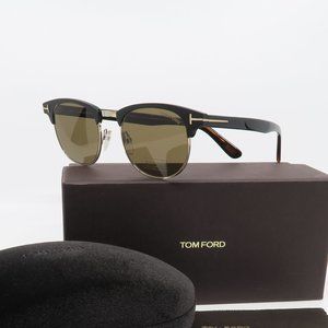 TF623 02J Tom Ford New Matte Black / Brown LAURENT Sunglasses 51mm with box